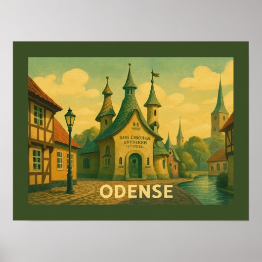Odense Denmark Literary Poster (Voorkant)