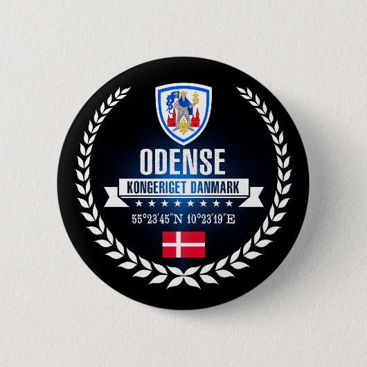 Odense Ronde Button 5,7 Cm (Voorkant)