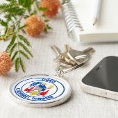 Odense Round Emblem Sleutelhanger (Zijkant)