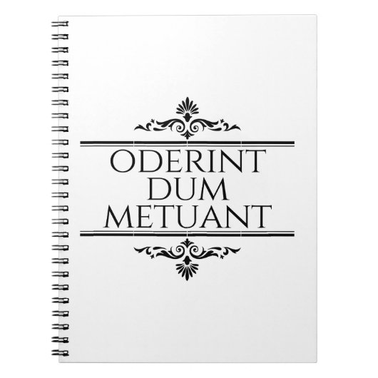 Oderint Dum Metuant Notitieboek (Voorkant)