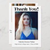 %odern Script graduation merci message (Devant / Derrière)