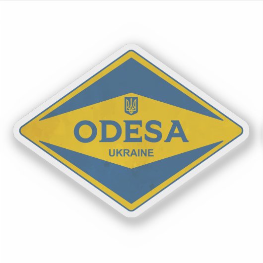 Odesa Ukraine Vintage Sticker (Voorkant)