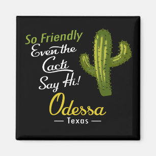 Odessa Cactus Funny Retro Magneet