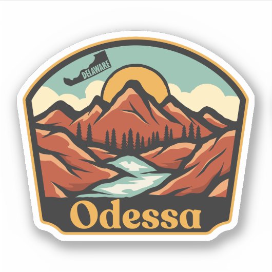 Odessa, Delaware Sticker (Voorkant)