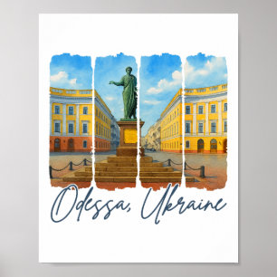 Odessa Oekraine Reizen Trip Borstelstreek Odessa S Poster
