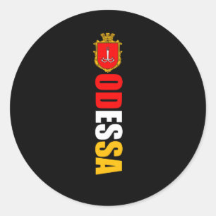 Odessa Oekraine Vlag van Odesa Trots Oekraïens Ronde Sticker