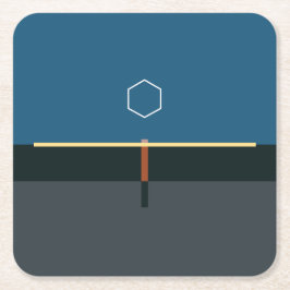 ODESZA een moment voorbij het minimalistische Onde Vierkante Kartonnen Onderzetter