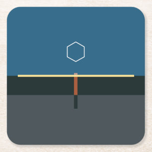 ODESZA een moment voorbij het minimalistische Onde Vierkante Kartonnen Onderzetter