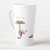 Odfish Shellfish Latte Mug, White Ceramic Tall Mug (Angle gauche)