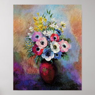 Odilon Redon Anemonen - Symbolisme in Fijne Kunst Poster