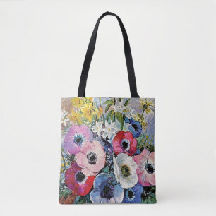 Odilon Redon Anemones Bloemen - Symbolisme in Fijn Draagtas