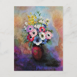 Odilon Redon Anemones - Kunstsymboliek Briefkaart