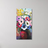 Odilon Redon Anemones - Kunstsymboliek Canvas Afdruk (Voorkant)