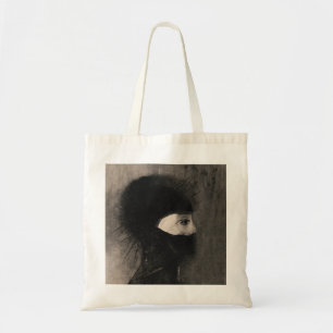 Odilon Redon. Armor. Donkere vrouw gezicht. symbol Tote Bag