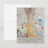 Odilon Redon Buddha CC0211 Mirakel of a flower Briefkaart (Voorkant / Achterkant)