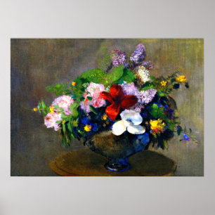 Odilon Redon - De zwarte Bowl Poster