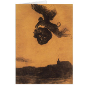 Odilon Redon - Devil neemt een hoofd in de lucht