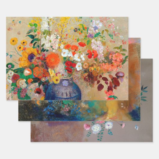 Odilon Redon, Floral Inpakpapier Vel (Set)