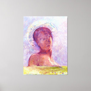 Odilon Redon, gesloten ogen 1889 Canvas Afdruk
