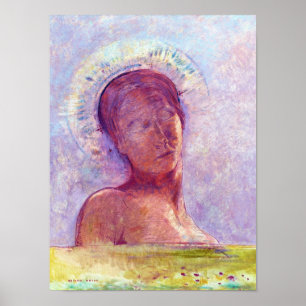 Odilon Redon, gesloten ogen 1889 Poster
