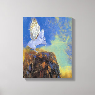 Odilon Redon Pegasus - Griekse mythologie symbolie Canvas Afdruk