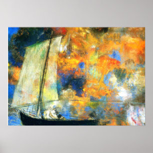 Odilon Redon - Vloerwolken Poster