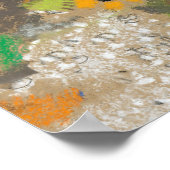 Odilon Redon's abstracte bloemenachtergrond.LGE Poster (Hoek)