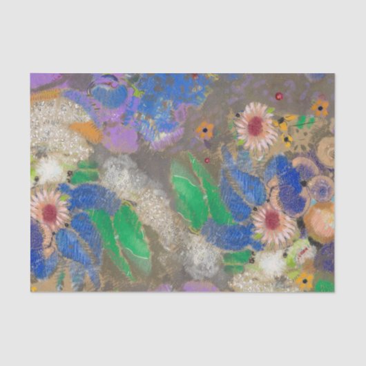 Odilon Redon's abstracte bloemenachtergrond. Tissuepapier (Voorkant)