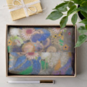 Odilon Redon's abstracte bloemenachtergrond. Tissuepapier (Geschenk)