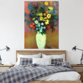 Odilon Redon's Vase met bloemen (1914) Canvas Afdruk (Insitu (Slaapkamer))