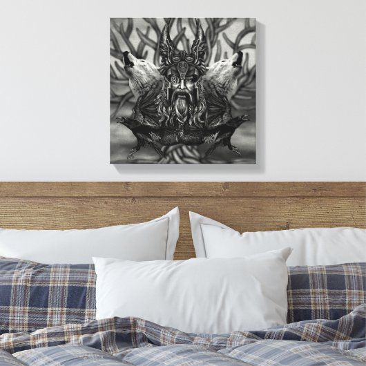 Odin-All-Father Canvas Afdruk (Insitu (Slaapkamer))