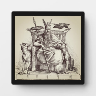 Odin All Father Norse God Viking Altar Plaque Fotoplaat