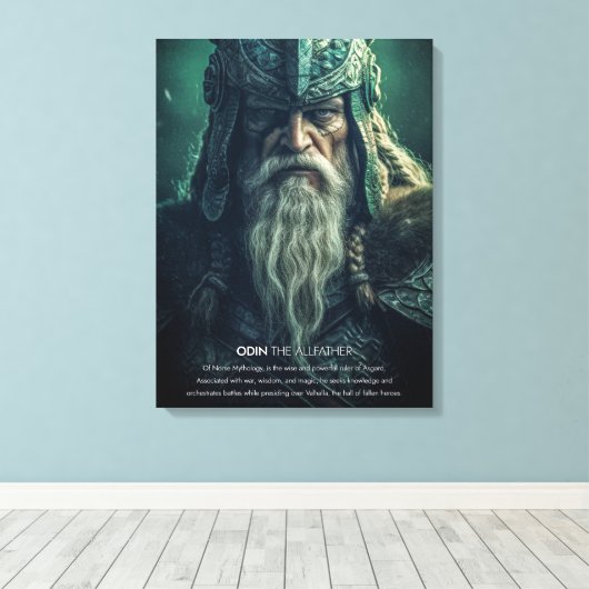 Odin de Allfather Canvas Afdruk (Insitu (Houten vloer))