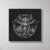 Odin en zijn ravens Huginn en Muninn Canvas Afdruk (Voorkant)