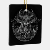 Odin en zijn ravens Huginn en Muninn Keramisch Ornament (Rechts)