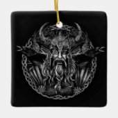 Odin en zijn ravens Huginn en Muninn Keramisch Ornament (Voorkant)