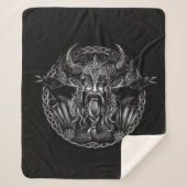 Odin en zijn ravens Huginn en Muninn Sherpa Deken (Voorkant)