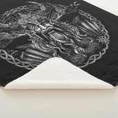 Odin en zijn ravens Huginn en Muninn Sherpa Deken (3/4)