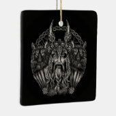 Odin en zijn wolven Geri en Freki Keramisch Ornament (Rechts)