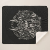 Odin en zijn wolven Geri en Freki Sherpa Deken (Voorkant (horizontaal))