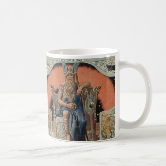 Odin met Mok Huginn en Muninn (Rechts)