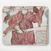 Odin, met zijn twee kraaien, Hugin en Munin Muismat (Voorkant)