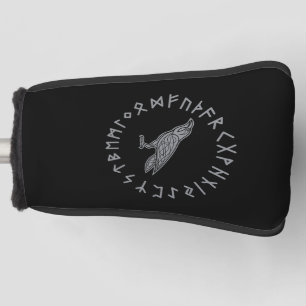 Odin Raaf Kraai Viking Mythologie runen runisch Golfheadcover