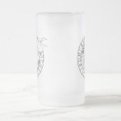 Odin Raven Crow Viking Mythology runic Matglas Bierpul (Center)