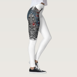 Odin raven en zwaarden Viking Mythologie USA vlag Leggings