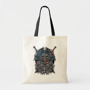 Odin raven en zwaarden Viking Mythologie USA vlag Tote Bag