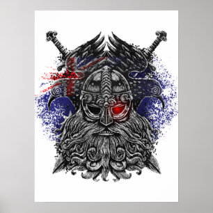 Odin raven zwaarden Viking mythologie Australië vl Poster