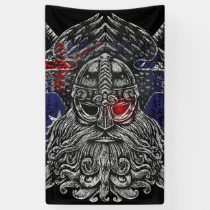 Odin raven zwaarden Viking mythologie Australië vl Spandoek