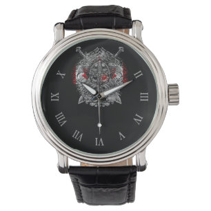 Odin raven zwaarden Viking Mythologie Canada vlag Horloge
