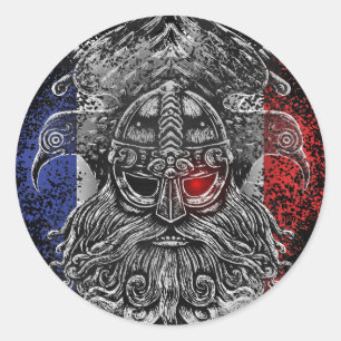 Odin raven zwaarden Viking Mythologie Frankrijk vl Ronde Sticker